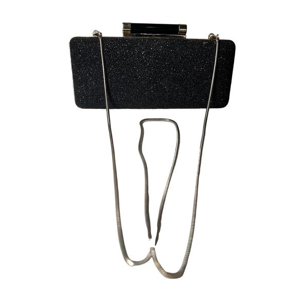 DVF Diane Von Furstenberg black clutch/crossbody sparkling - Picture 2 of 10